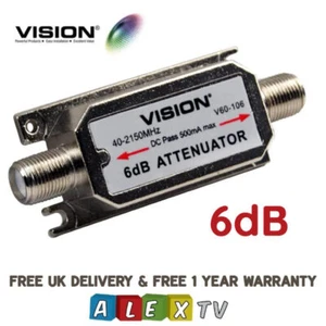 Atenuador en línea Vision V60-106 6dB conexión F-F para sistema IRS/MATV - Imagen 1 de 2
