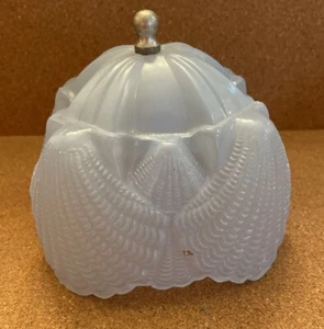 Vintage Blue Glass Southern Belle Style Shell Clip-On Lamp Shade (Shade Only) - Picture 1 of 6