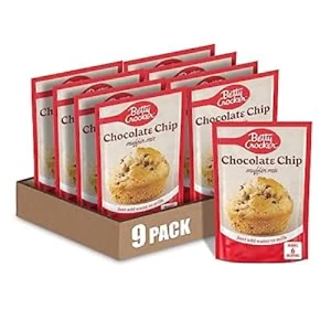 Betty Crocker Chocolate Chip Muffin Mix 6.5 oz Pack of 9 - Picture 1 of 4