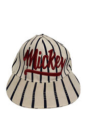 NEW Vintage 90’s DISNEY Mickey Mouse Embroidered Striped Fitted Hat Size 57-59CM