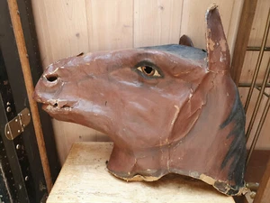 Uralte Faschingsmaske Theater Maske / Schwellkopp? carnival mask PFERD - Bild 1 von 8