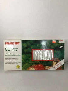 Vintage New Icicle Colored Christmas String Lights 20 Tree Bulb - Picture 1 of 8