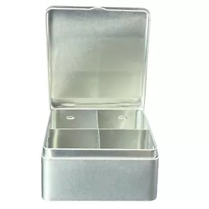 kleine Teebeutel Dose Teedose Teebeutelbox Dose Tea 4-Section - Bild 1 von 5