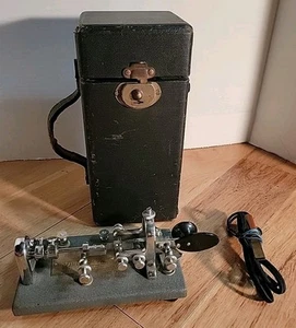 VINTAGE VIBROPLEX BUG TELEGRAPH KEY Morse code - Photo 1/12