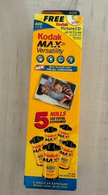 NEW Kodak Max Versatility 5 Rolls 400 Speed Color Film Exp 12/2007 - Image 1 of 4