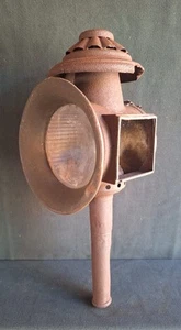 Antique Headlight Lantern A Oil Ladies Carriage End ‘800 - See Photo For Defect - Picture 1 of 13