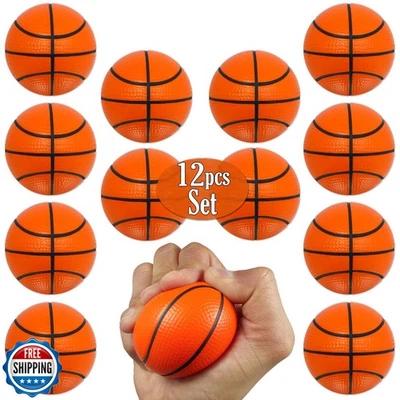 Mini pelotas de baloncesto Stress Pack de 12 piezas | Mini pelotas de baloncesto de 2,5” pulgadas para niños Foto 1 de 4