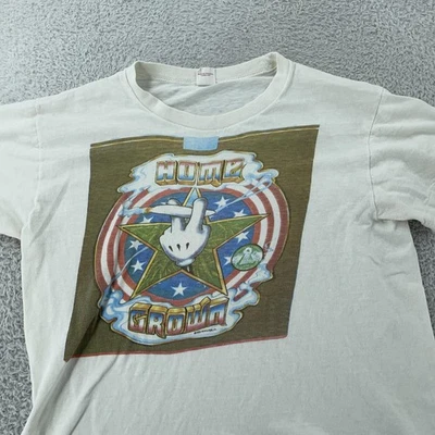 Camisa hippie vintage años 70 Stanley Mouse hierba cultivada en casa XS marihuana olla Foto 1 de 4