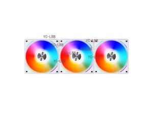 Lian Li UNI Fan AL120 3-pak Biały ARGB 120mm LED PWM Łańcuch stokrotkowy UF-AL120-3W - Zdjęcie 1 z 3