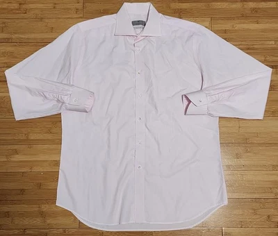 Canali Impeccabile платье рубашка сделано в Италии светло-розовый длинным рукавом Sz 42-16 1/2 - Изображение 1 из 4