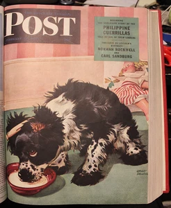 Bound Saturday Evening Post Jan-Mar 1945 WWII Norman Rockwell Albert Stashle - Picture 1 of 18