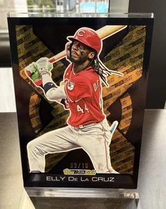 ULTRA RARA - Aggiornamento Topps 2025 Elly De La Cruz - Black Gold / Black Foil #3/10 - Foto 1 di 7