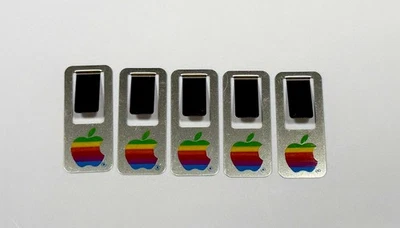 Apple новинки товаров Apple компьютер Rainbow логотип скрепки для бумаги набор из 5 не для продажи - Изображение 1 из 4