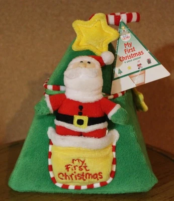 Baby Gund Primer Árbol de Navidad Papá Noel Juguete de Peluche Cremallera Bolsillo de Relleno Sello Foto 1 de 4