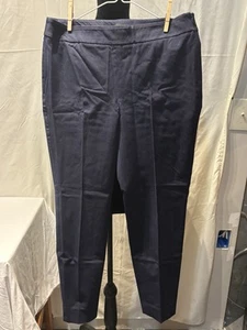 Talbots Chatham Ankle Pants, Size 8P, Navy Blue, Side Zip, Tapered Ankle, Nw/oT - Picture 1 of 6