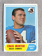 1968 Topps Craig Morton Rookie Card RC #155 Cowboys EX