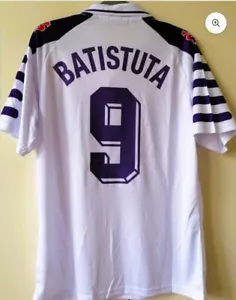 MAGLIA FIORENTINA 1998 99 CALCIO SHIRT BATISTUTA 9 FILA JERSEY - Foto 1 di 8