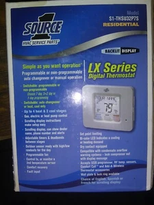 SOURCE-1 S1-THSU32P7S 4 HEAT/2 COOL PROGRAMMABLE DIGITAL THERMOSTAT - Picture 1 of 4