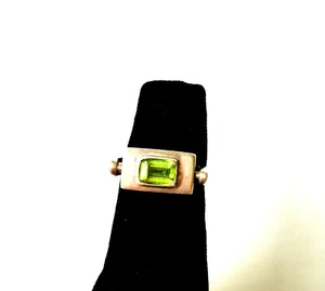 Vintage RING 925 Sterling Silber + Peridot - Bild 1 von 8