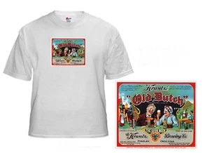 KRANTZ BREWING OLD DUTCH BEER LABEL T SHIRT FINLAY OH SMALL THRU XXXLARGE (F) - Picture 1 of 1