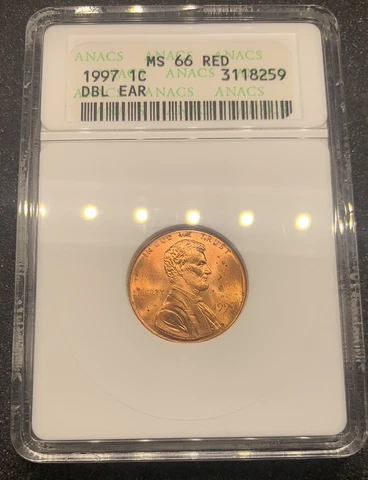 1997 1c Double Ear Variety Rare Lincoln Cent Cover