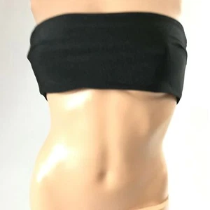 Pretty Little Thing E23 Womens Boob Tube Bandeau Bra Stretch Black Size 6 NWT - Picture 1 of 6