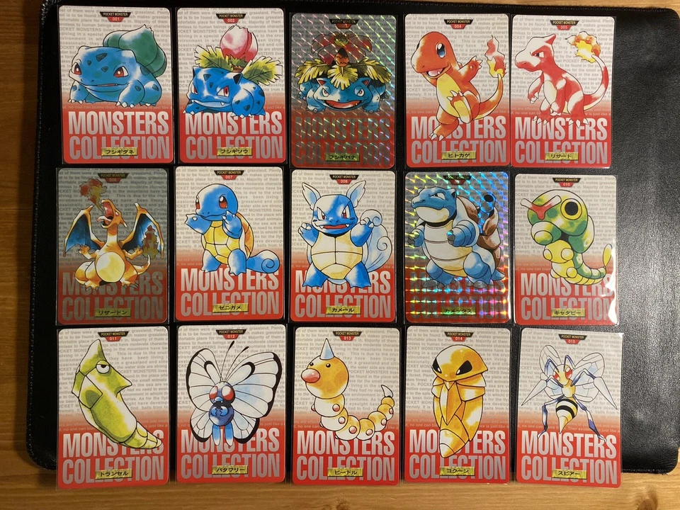 BANDAI Pokemon Carddass Red Edition No. 001-151 + 2 153 Types Full Complete Set - Image 1 of 4