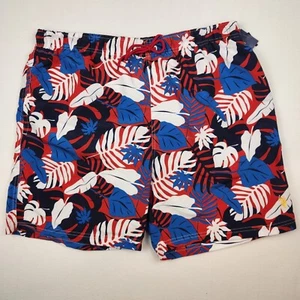 US Polo Assn. Mens Swim Trunks Red White Blue Size XXL Elastic Waist w/Tie New - Picture 1 of 14