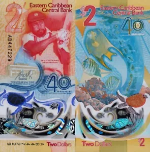 CARAIBI ORIENTALI - East Caribbean 2 Dollars 2023 Polymer Commemorative - UNC - Picture 1 of 1