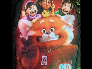 turning red backpack popular Disney cartoon characters - Picture 1 of 1