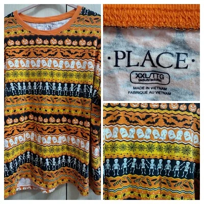 Camisa Pijama Unisex Niños Lugar Adulto Halloween Talla XXL 2021 Naranja Negro Foto 1 de 4