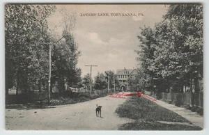 Postcard Lovers Lane Dirt Road in Tobyhanna, PA. - Picture 1 of 2