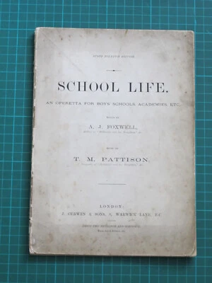 School Life - A.J. Foxwell & T.M. Pattison - Staff Notation Edition - J. Curwen - Image 1 of 4