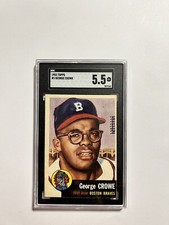1953 TOPPS #3 GEORGE CROWE BOSTON BRAVES SGC 5.5 EX+