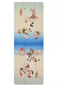 Tenugi Japanese cotton 100% hand towel Utagawa Kuniyoshi Ukiyo-e Neko cat - Picture 1 of 3