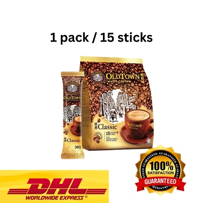 1 paquete (15 palitos x 38 g) café blanco instantáneo Old Town 3 en 1 tostado ligero Foto 1 de 4