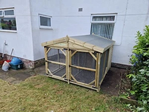 Dog Kennel 6.5 x 7ft double, animal house, wood by Benchmark Kennels - Picture 1 of 4