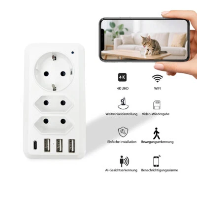 4K UHD-Kamera / Bewegungserkennung / Stecken und Spielen / automatische Warnung - Bild 1 von 3