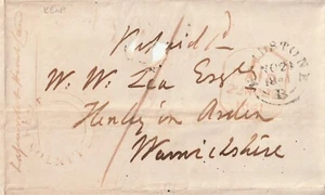 1841 WRAPPER MAIDSTONE CDS & UDC LINTON KENT W LEA HENLEY IN ARDEN WARWICKSHIRE - Picture 1 of 2