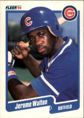 1990 Fleer Baseball Card #44 Jerome Walton Chicago Cubs - Image 1 of 2