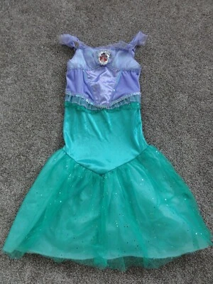 TODDLER GIRLS DISNEY LITTLE MERMAID PURPLE & GREEN MERMAID COSTUME SIZE XS 3T-4T - Image 1 of 4