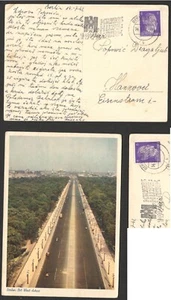 GERMANY - INTERESTING METTER POSTCARD, BALIN, OST-WEST-ACHSE - 1942. - Picture 1 of 3