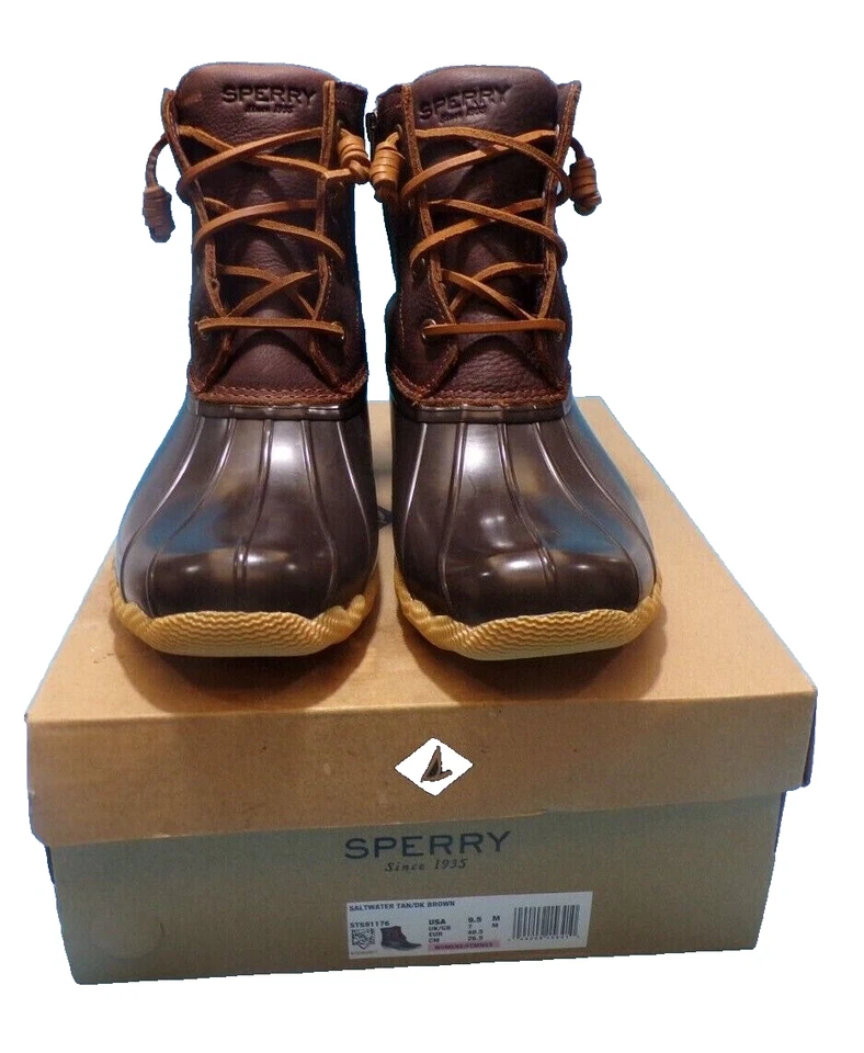 Sperry Top Sider Size 5m Navy Blue Saltwater Duck Womens Rain Boot