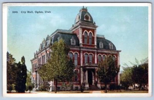 1920's OGDEN UTAH CITY HALL BULDING SEE AMERICA FIRST ANTIQUE POSTCARD - Picture 1 of 2