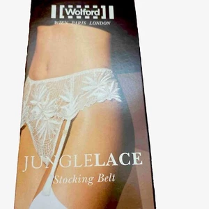Wolford JungleLace Stocking Belt Body Culture White M NWT Spain $195 Exquisite - Picture 1 of 24