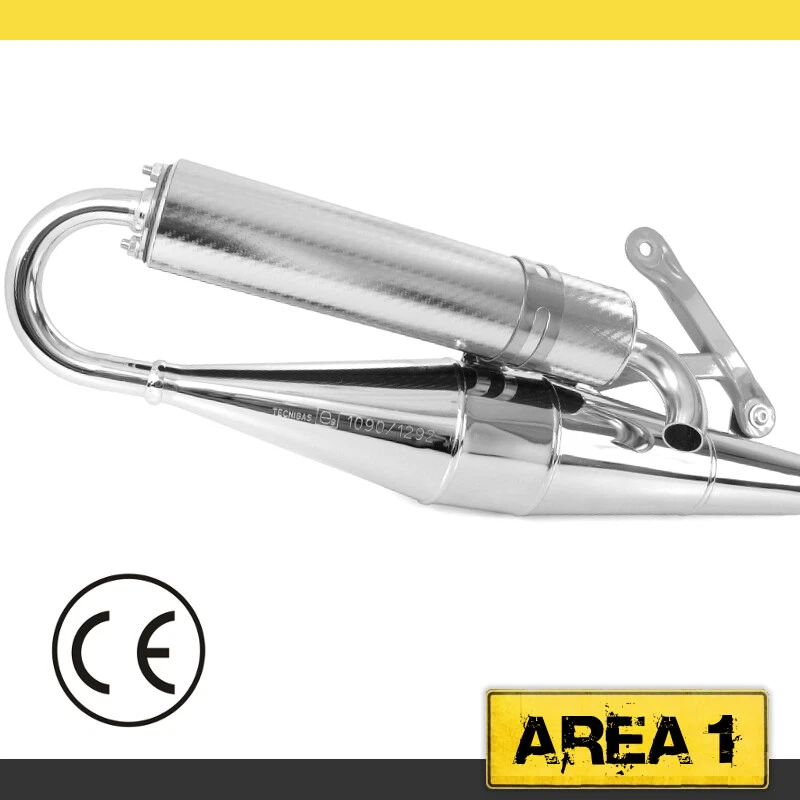 Escape Deportivo Tecnigas Next-R Aprilia SR 50, Piaggio NRG / TPH (Cromo/50cc) - Imagen 1 de 1