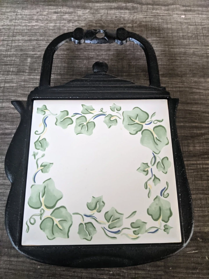 CORELLE COORDINATES VERY RARE CAST IRON CALLAWAY TRIVET  WALL TILE FREE USA SHIP - Image 1 of 4