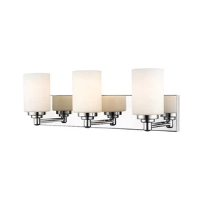 Z-Lite Soledad 3 Light Vanity, Chrome, White - 485-3V-CH - Picture 1 of 1