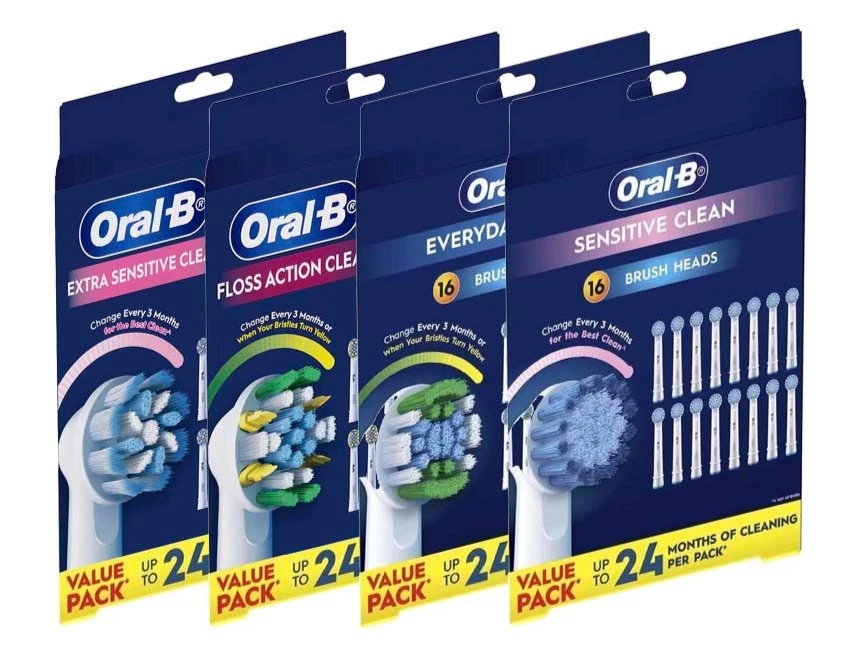 16 Pack Genuine Oral B Precision EveryDay Floss Action Sensitive Brush Heads - image 1 of 1