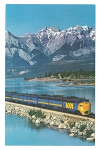 Pincher Creek Alberta Windy Point Canadian VIA Super Continental Postcard - Picture 1 of 2